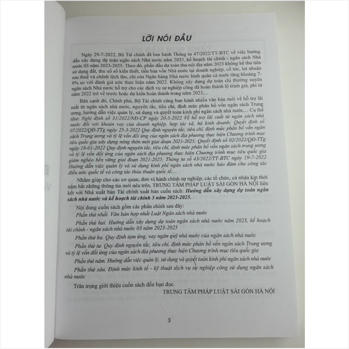 Sách Hướng Dẫn Xây Dựng Dự Toán Ngân Sách Nhà Nước Và Kế Hoạch Tài Chính 3 Năm 2023 - 2025 (V2141D)