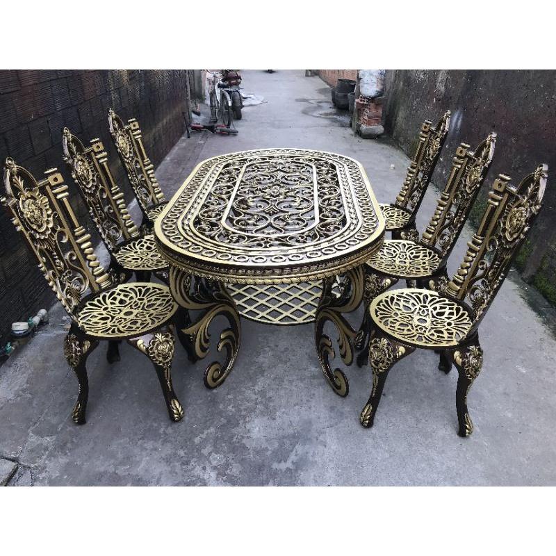 Bàn ghế sân vườn nhôm đúc