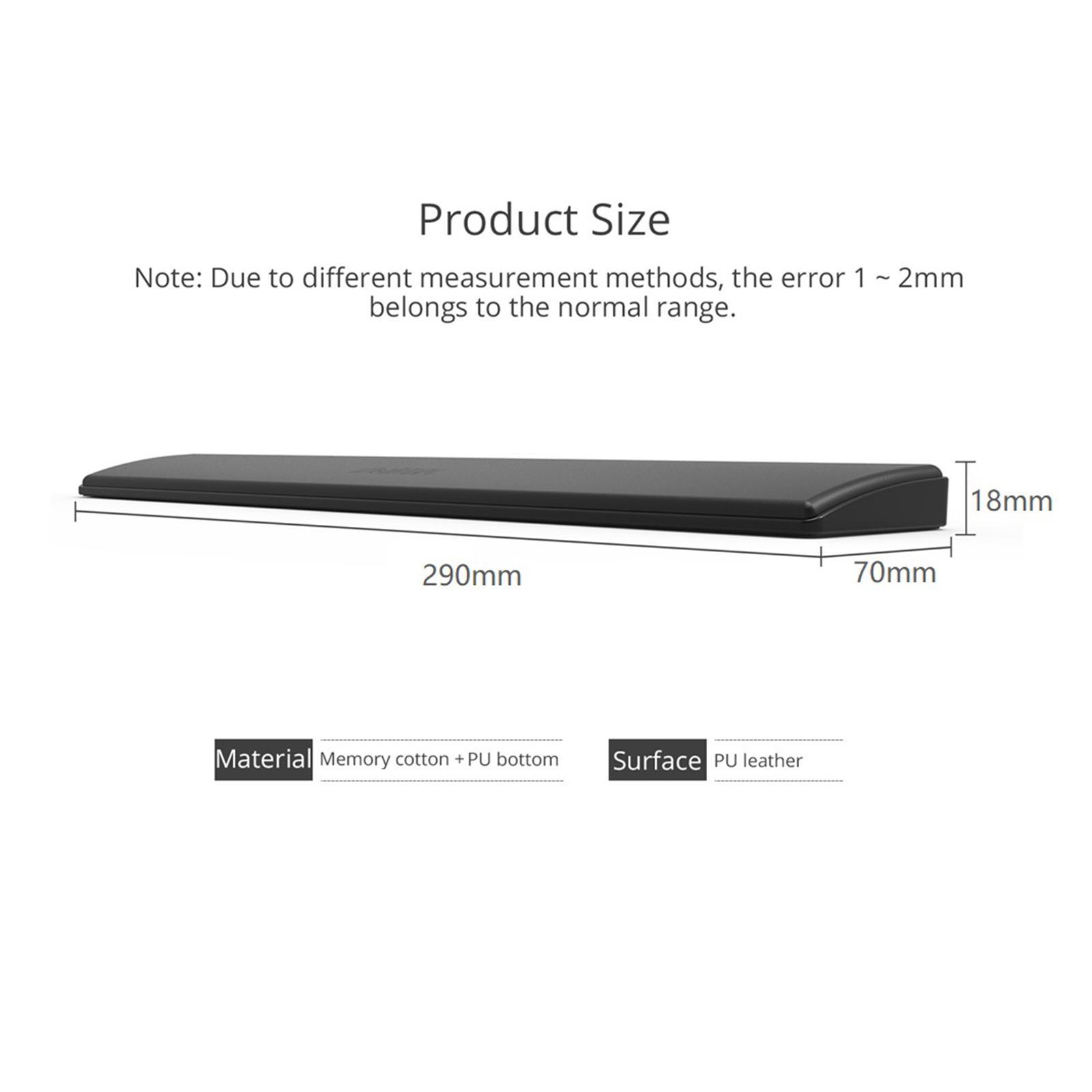 Keyboard Wrist Pad Anti-Skid PU Leather for Desktop PC 61keys white