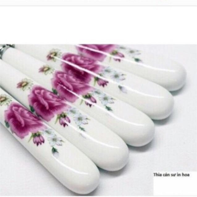 Thìa ăn cơm cán sứ CAO CẤP SIÊU ĐẸP