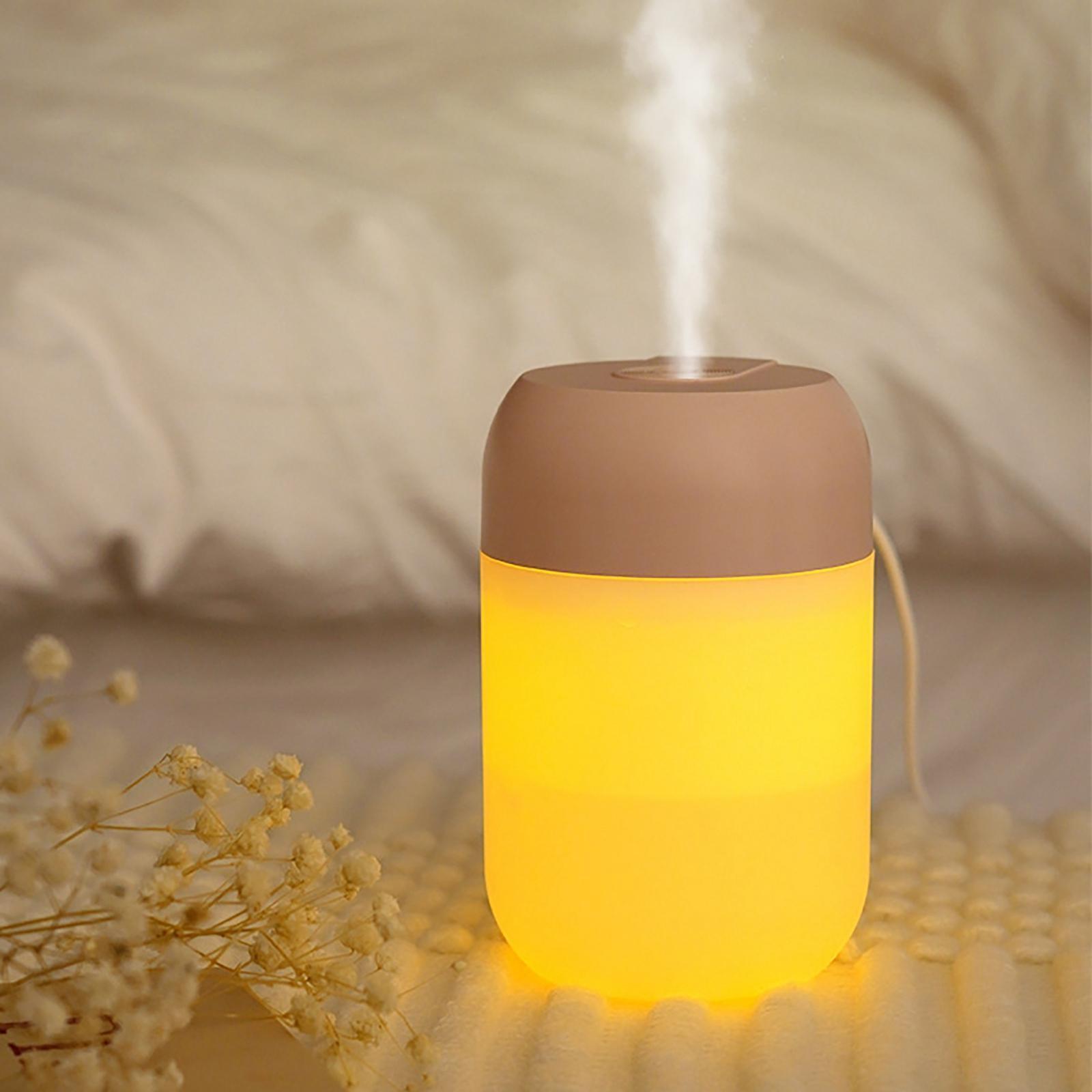 USB Air Humidifier Night Light Silent Diffuser 300ml Car Auto-Off