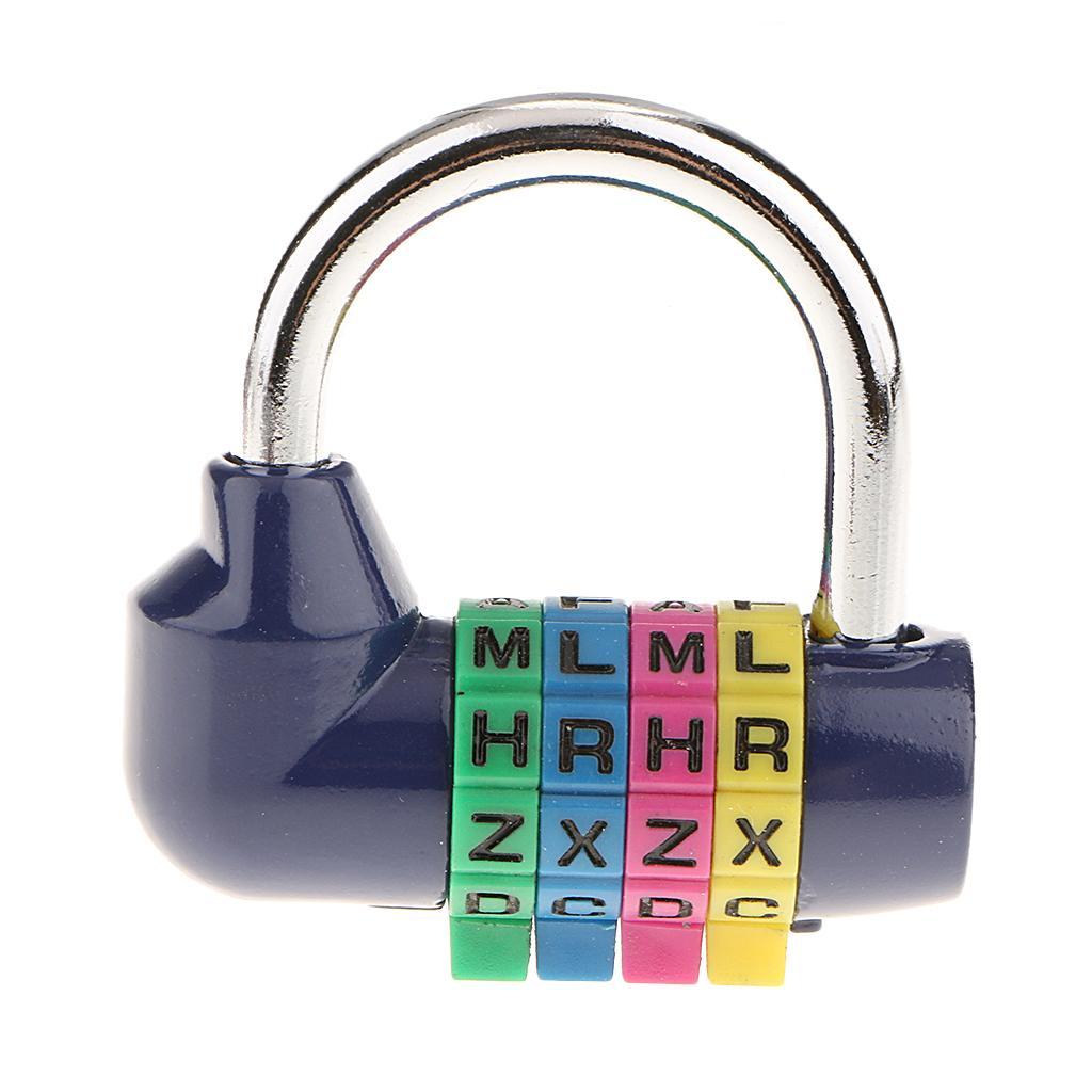 2 Pieces 4 Digit Dial Letter Combination Padlock Luggage Suitcase Code Lock