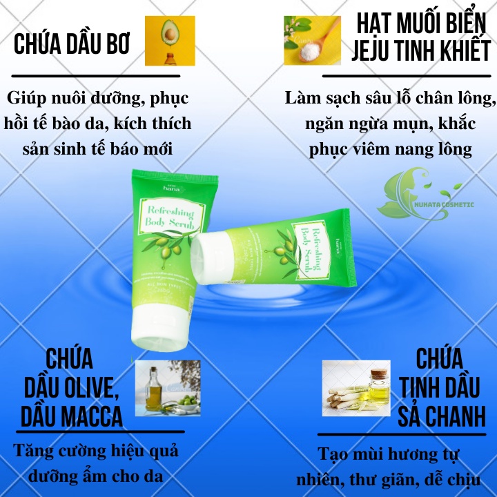 Muối Tắm Tẩy Tế Bào Chết RIORI Refreshing Body Scrub 250g – Tẩy Da Chết Toàn Thân Ngăn Ngừa Mụn Lưng Viêm Nang Lông