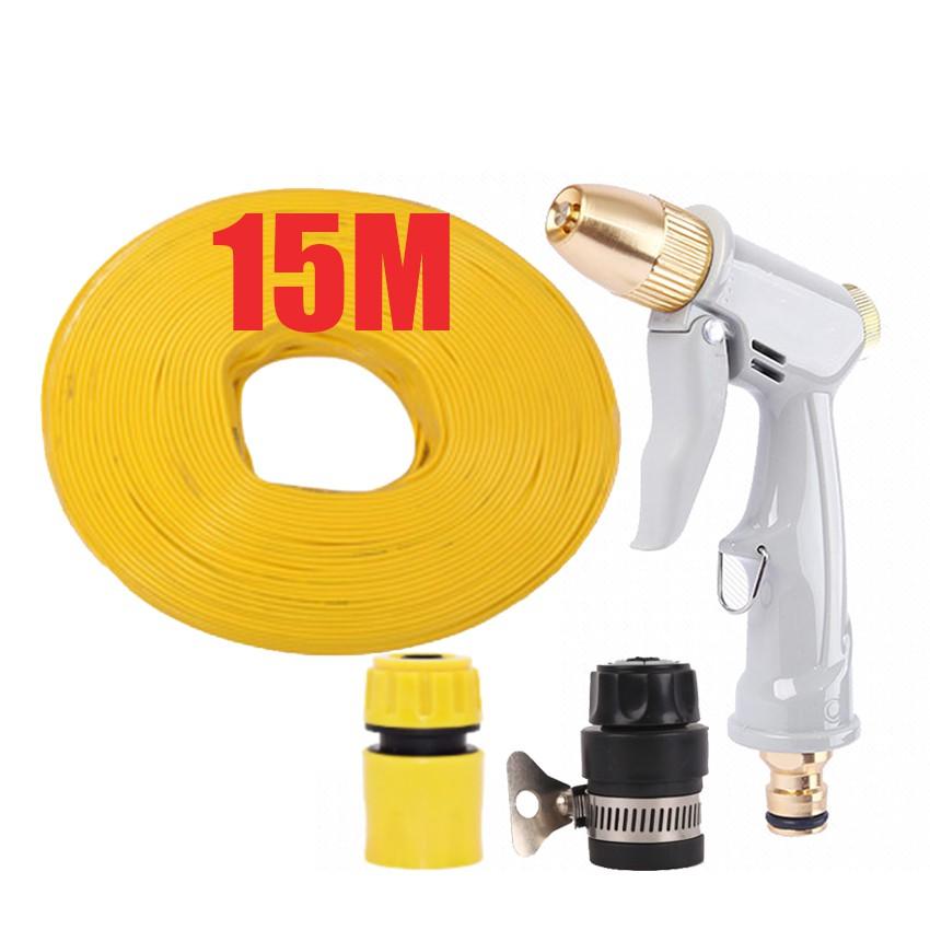 Bộ dây và vòi xịt rửa xe tưới cây tăng áp 15M  206846
