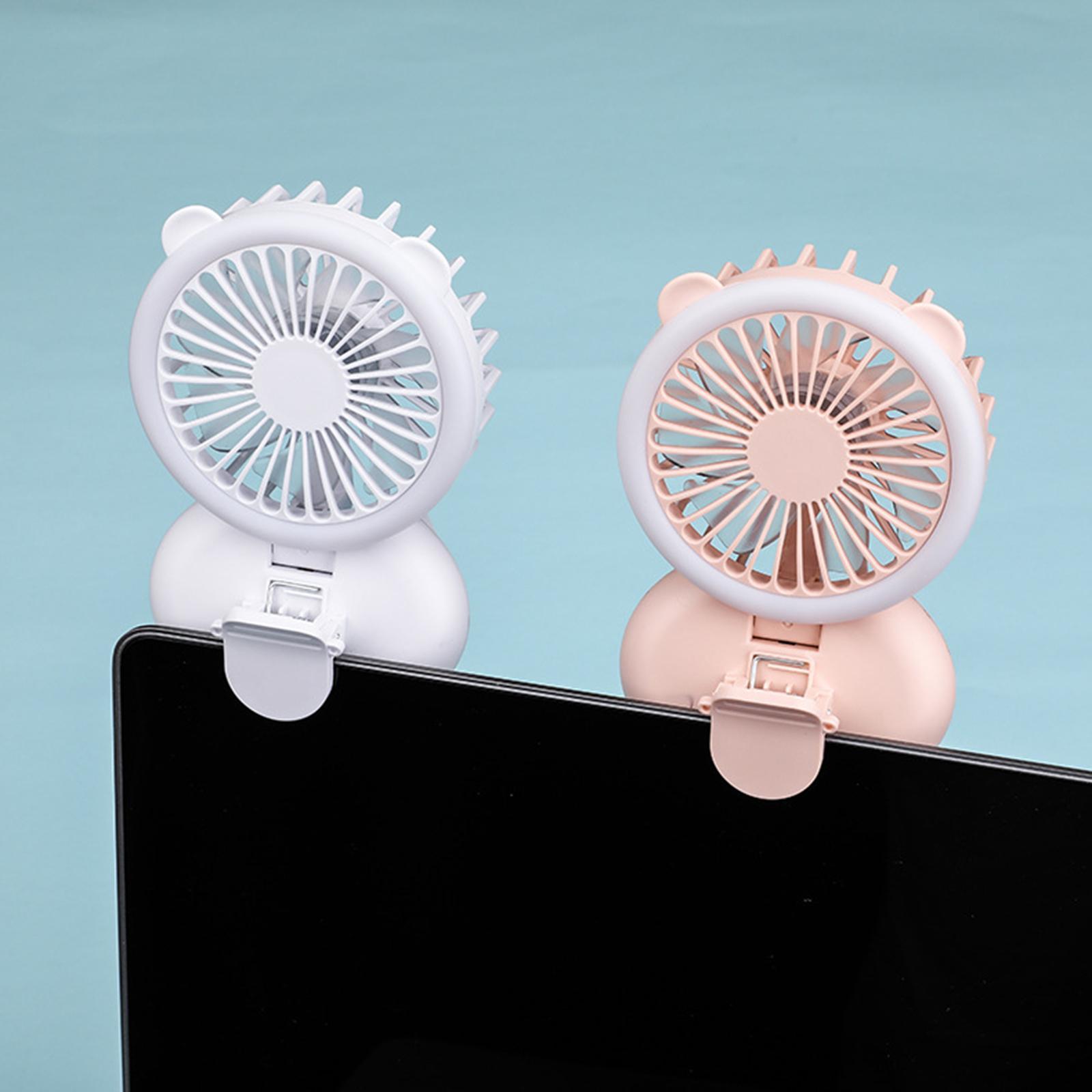 USB Neck Fan Rechargeable Mini Cooling Fan for Car Kitchen Shopping Travel Desktop