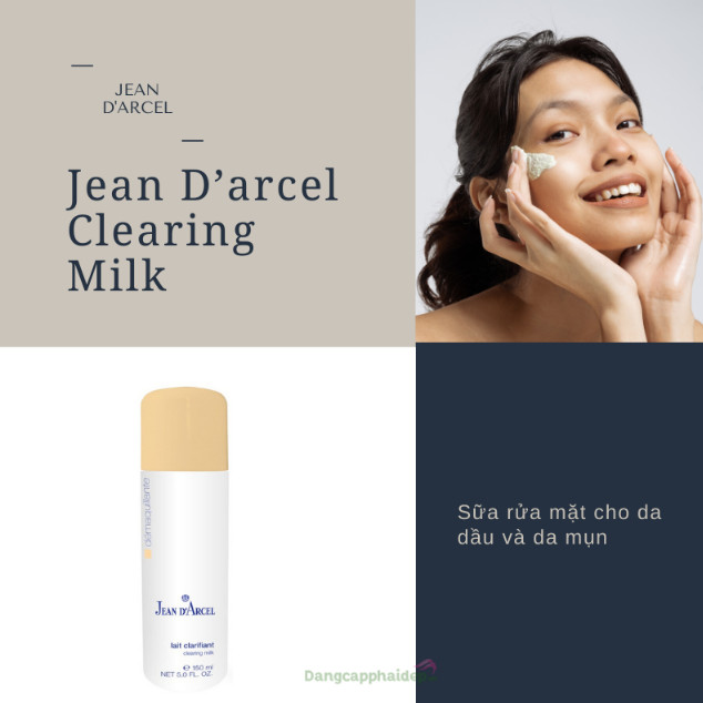 Sữa rửa mặt cho da dầu mụn Jean D'Arcel Clearing Milk (150ml, 250ml,500ml)