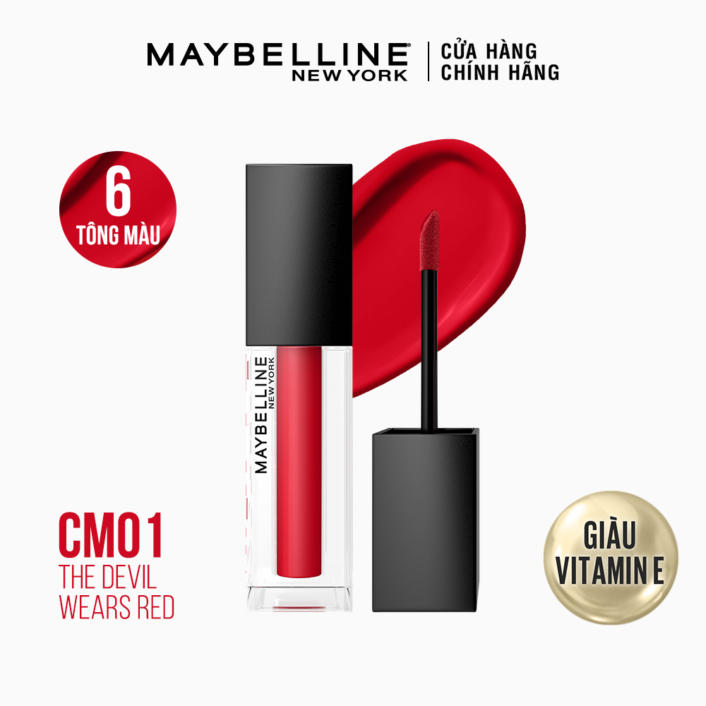 Son Kem Mịn Lì Như Nhung Cushion Mattes Maybelline New York Hiệu Ứng Lì Đa Chiều 6.4ml