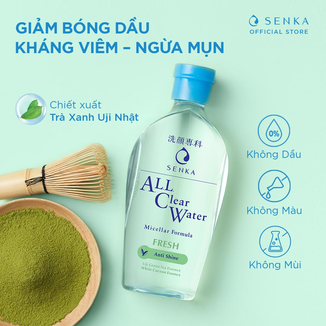 Nước tẩy trang sạch thoáng Senka A.L.L.Clear Water Fresh 230ml