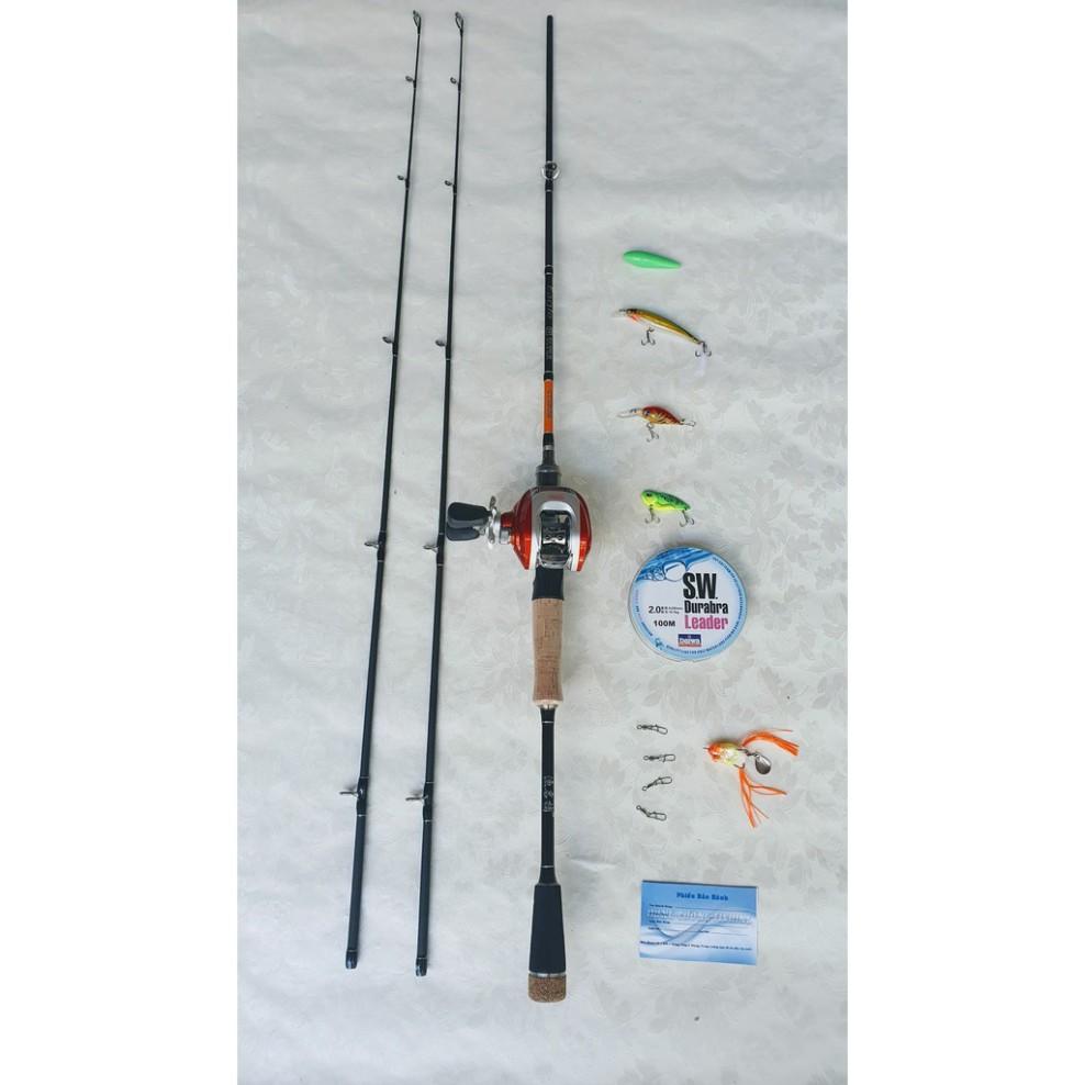 Bộ Cần Câu Lure Máy Ngang EAGLE SUPER Siêu Khỏe Bộ Cần Lure Ngang