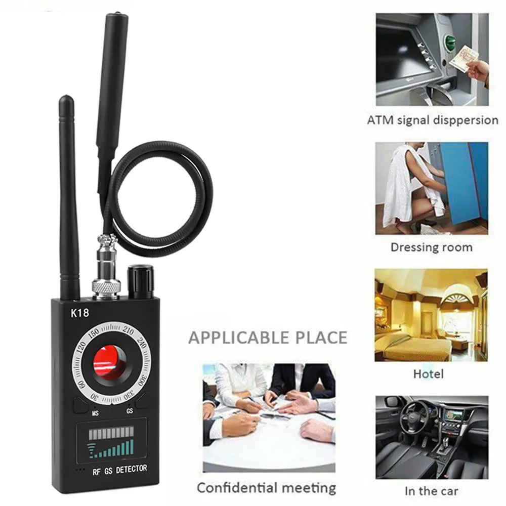 ROGTZ  - Thiết bị phát hiện camera theo doi, máy ghi am, nghe len RF Detector K18 - Hàng Chính Hãng