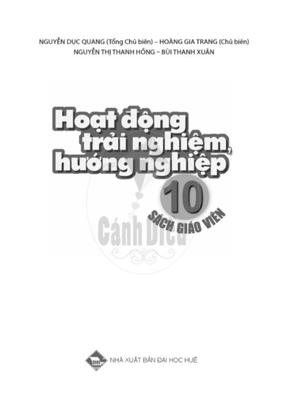 SGV Hoạt Động Trải Nghiệm Hướng Nghiệp Lớp 10 Dành Cho Giáo Viên - Bộ Cánh Diều