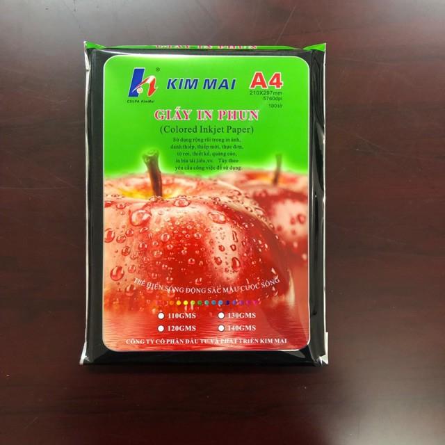 SALE!!! Giấy In Phun Kim Mai 1 Mặt A4 Đl135g (Tập 50 Tờ)