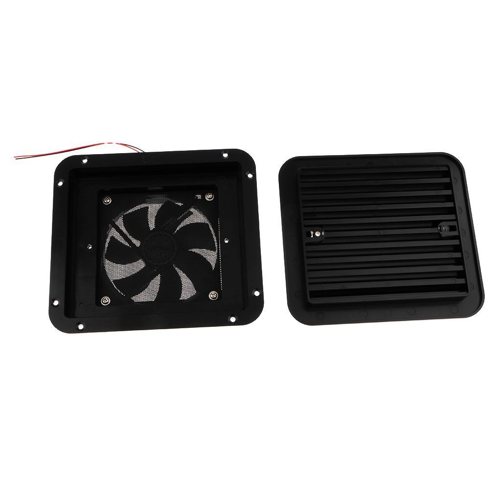 2x RV Caravan Motorhome Side Air Vent Ventilation W/ Cooling Exhaust Fan 12V