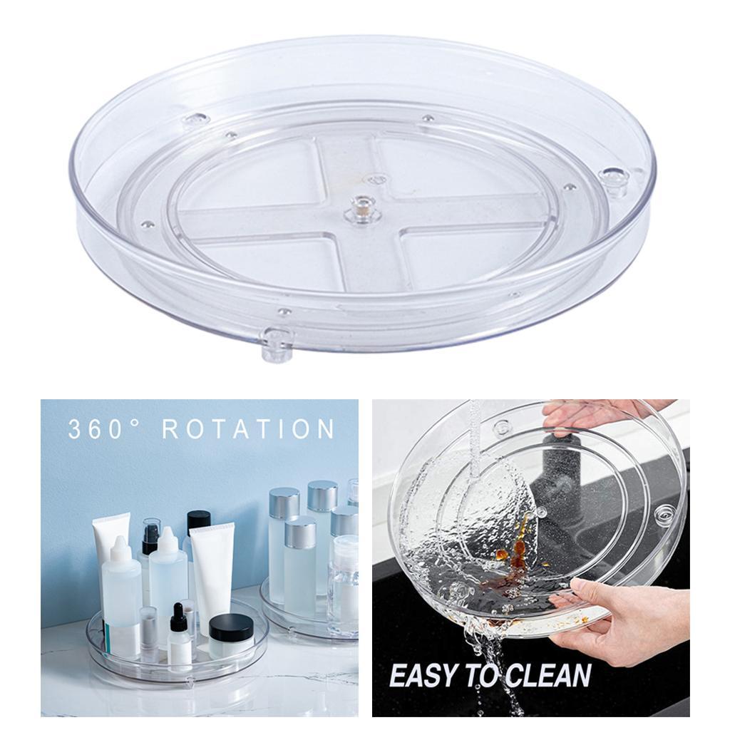 Rotatable Food Storage Container Countertops Spices Condiments Rack 1 Tier