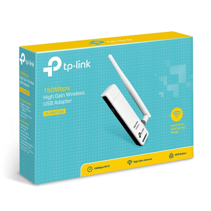 USB Wifi thu sóng TP-Link TL-WN722N - USB Wifi tốc độ 150Mbps - Hàng Chính Hãng