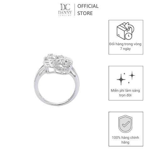 Nhẫn Nữ Bạc 925 Danny Jewelry Xi Bạch Kim Đính Đá CZ KI4GZ011