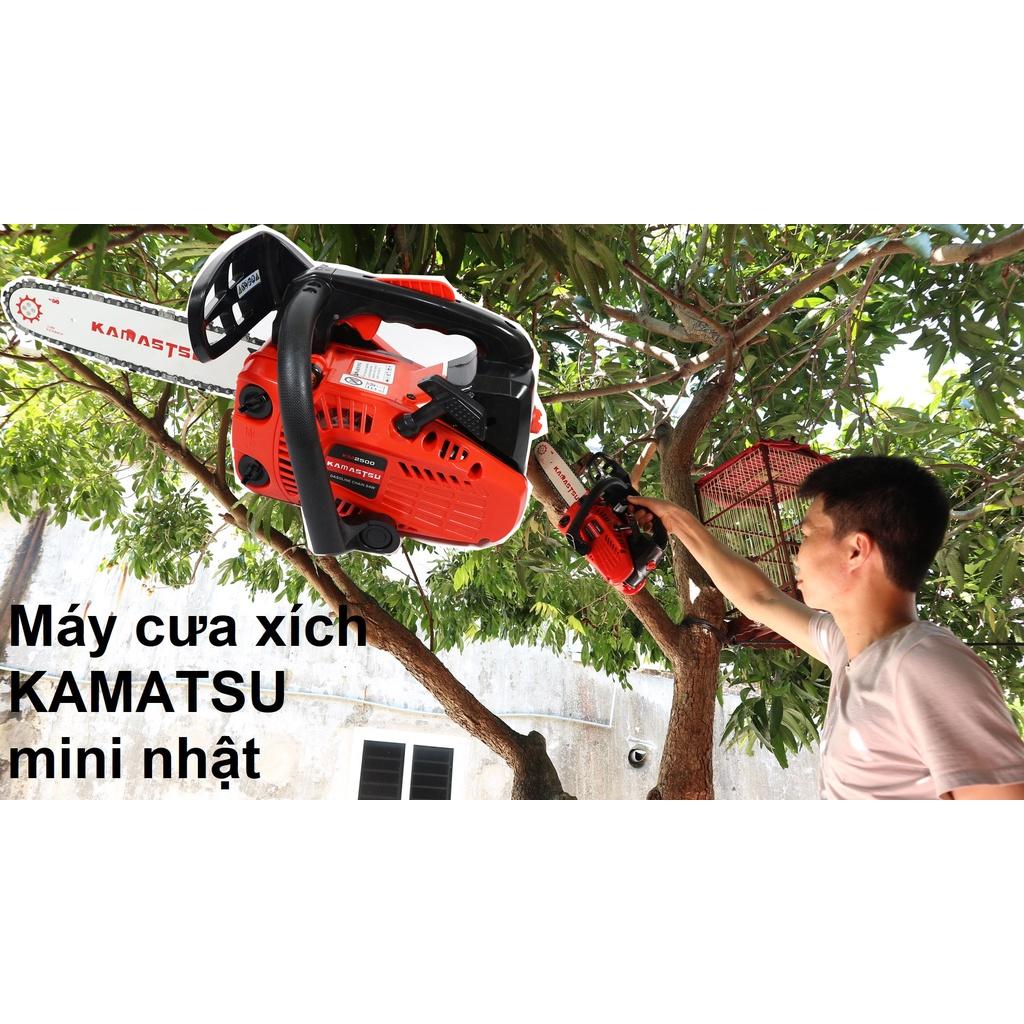 Máy cưa xích chạy xăng tay cụt mini 25cc máy cưa xích cưa gỗ nhẹ khỏe