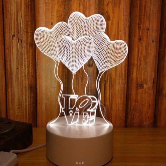 đèn ngủ led 3d - trang trí bàn - quà tặng độc đáo