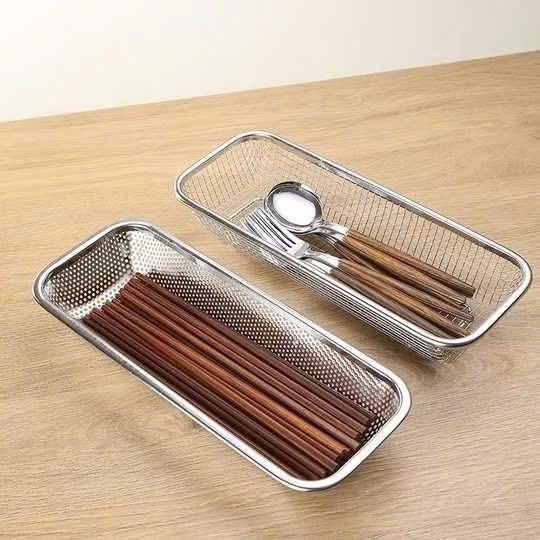 [ANHOTSHOP] Rổ Lưới Inox 304 Có Chân – Rổ Inox Đa Năng Ráo Dầu Nước, Đựng Rau Củ Đũa Tiện Lợi (Loại 1)