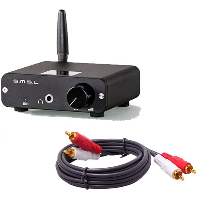 Ampli S.M.S.L tích hợp chíp DAC B1 Giải mã âm thanh Bluetooth Chất lượng cao ra Cổng âm thanh Quang - AV - 3.5 Headphone + Tặng Dây AV 2 đầu - Hàng Nhập Khẩu