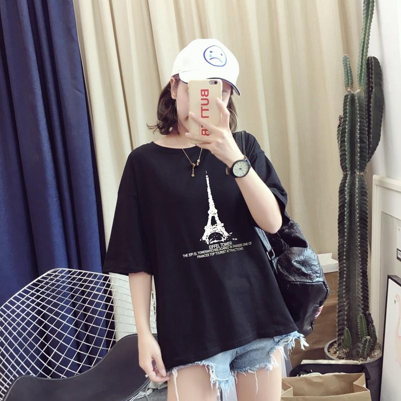 Áo thun nữ trơnform rộng tay lỡ chất vải 100%cotton