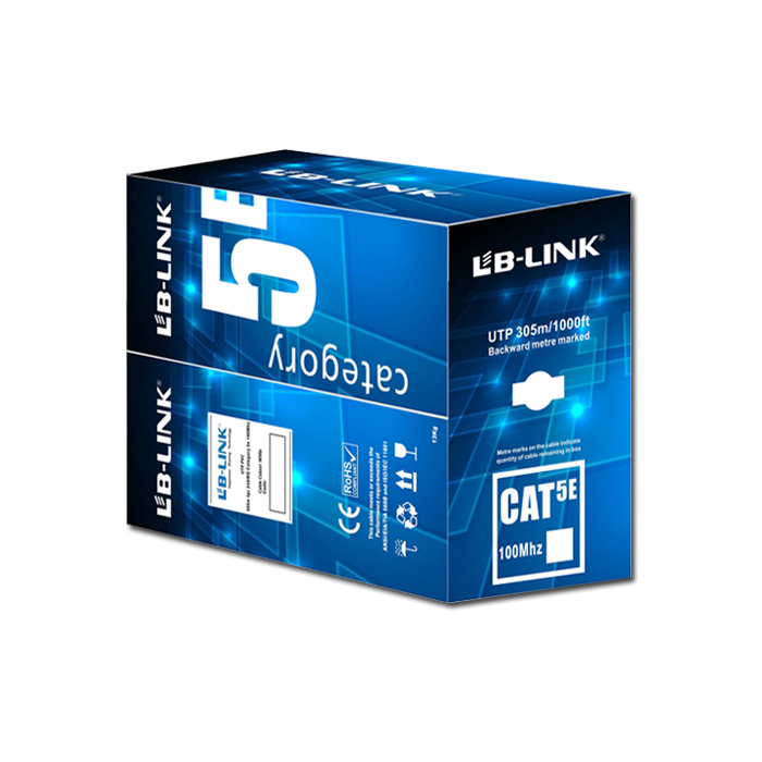 Cuộn dây cáp mạng LB-LINK Cat5e UTP 305m màu xanh - Hàng chính hãng