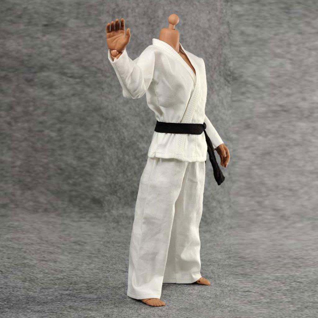 1/6 Quy Mô Judo Gi Trắng Đồng Nhất Kung Fu Phù Hợp Với Áo Khoác Quần 12 Inch Nam Nhân Vật Hành Động Đồ Chơi Hot