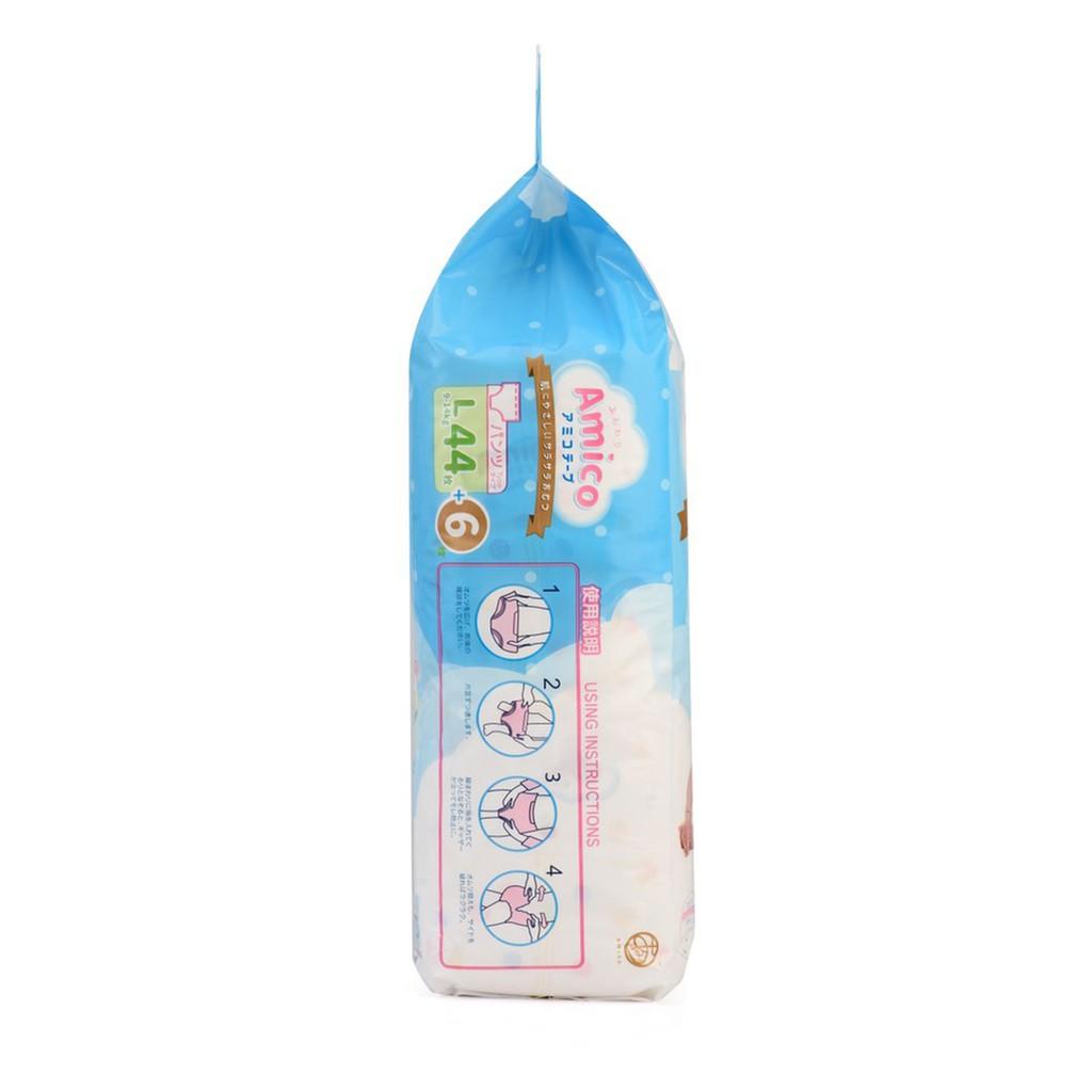 Bỉm - Tã quần Amico size L 44 + 6 miếng (Cho bé 9 - 14kg)