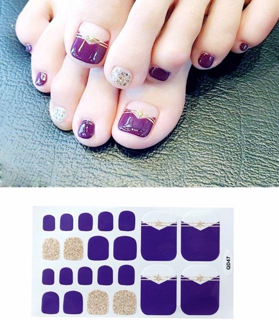 Set dán móng chân nghệ thuật nhiều màu - có ngay bộ móng đẹp trong 5 phút (Nail wraps / Nail stickers) - CAM CAM