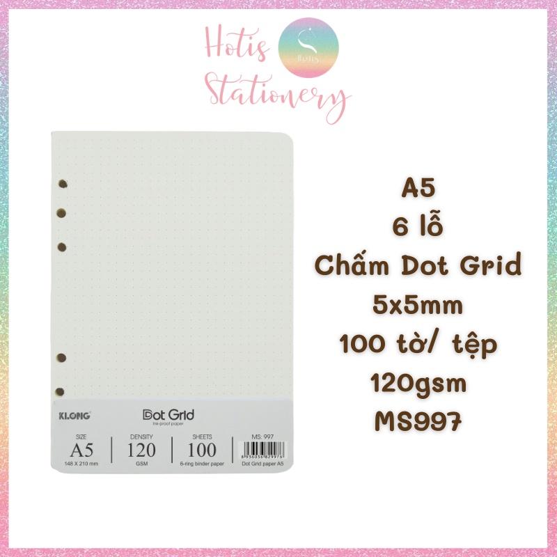 Ruột sổ còng, giấy refill binder KLong A5/B5/A4 120gsm - 100 tờ/ tệp