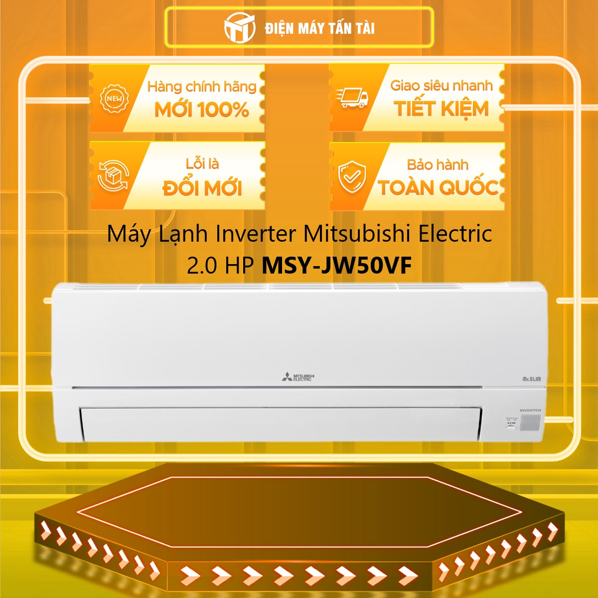 Máy lạnh Mitsubishi Electric MSY-JW50VF inverter 2.0HP - Hàng chính hãng (chỉ giao HCM)