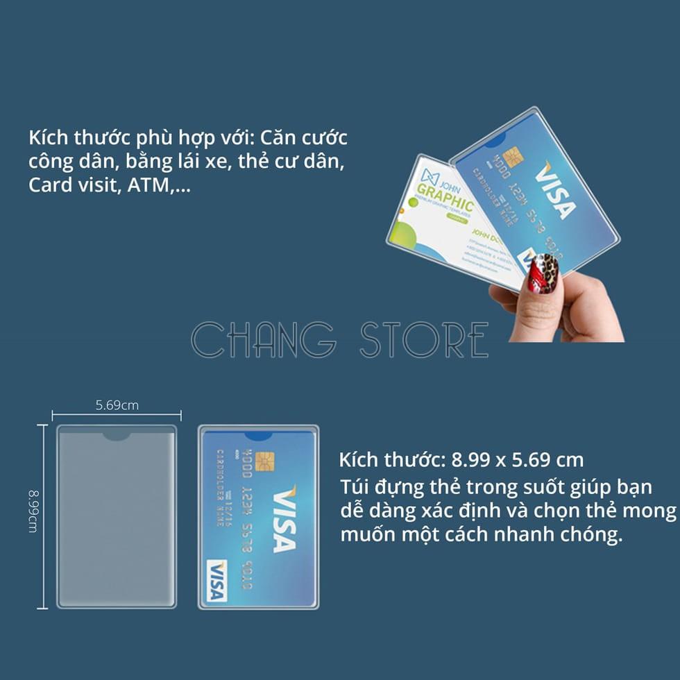 Set 10 Túi đựng thẻ căn cước công dân, bằng lái xe, ATM, Card visit, CMND