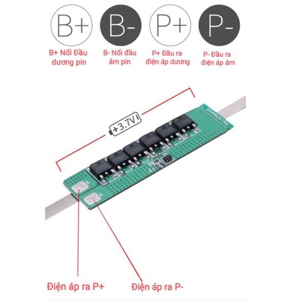 Mạch 1s bảo vệ pin có điện áp 3,7v pin 18650