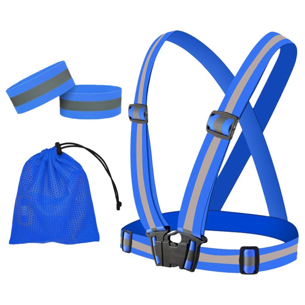 Elastic Running Reflective Vest Adjustable for Night Walking Cycling