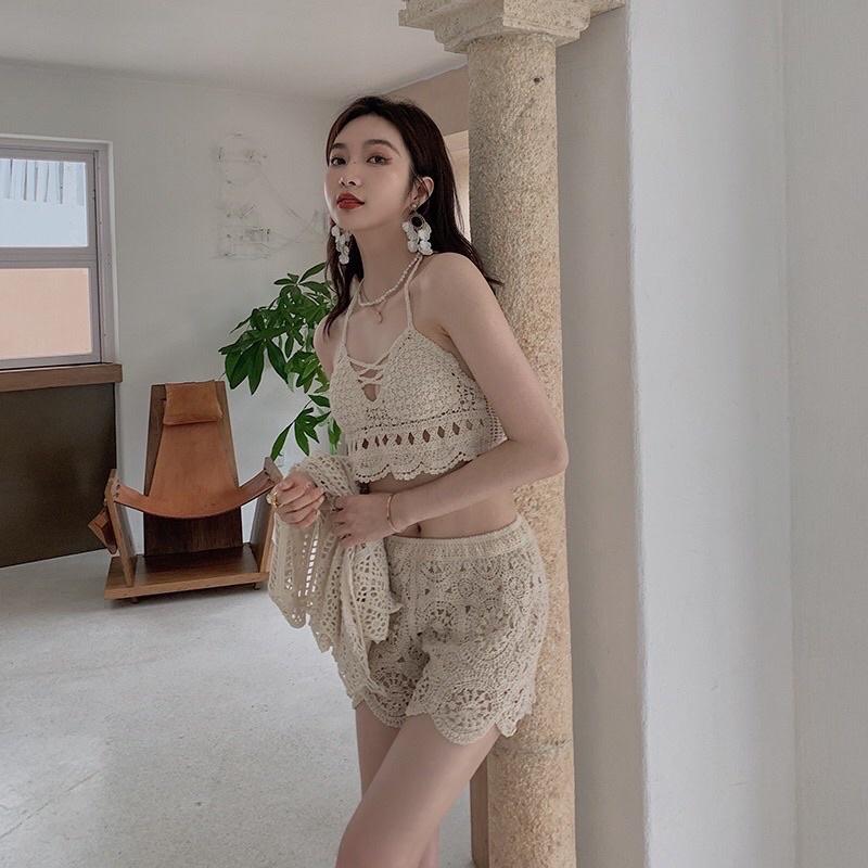 11-Sét bikini ren đi biển 3 món