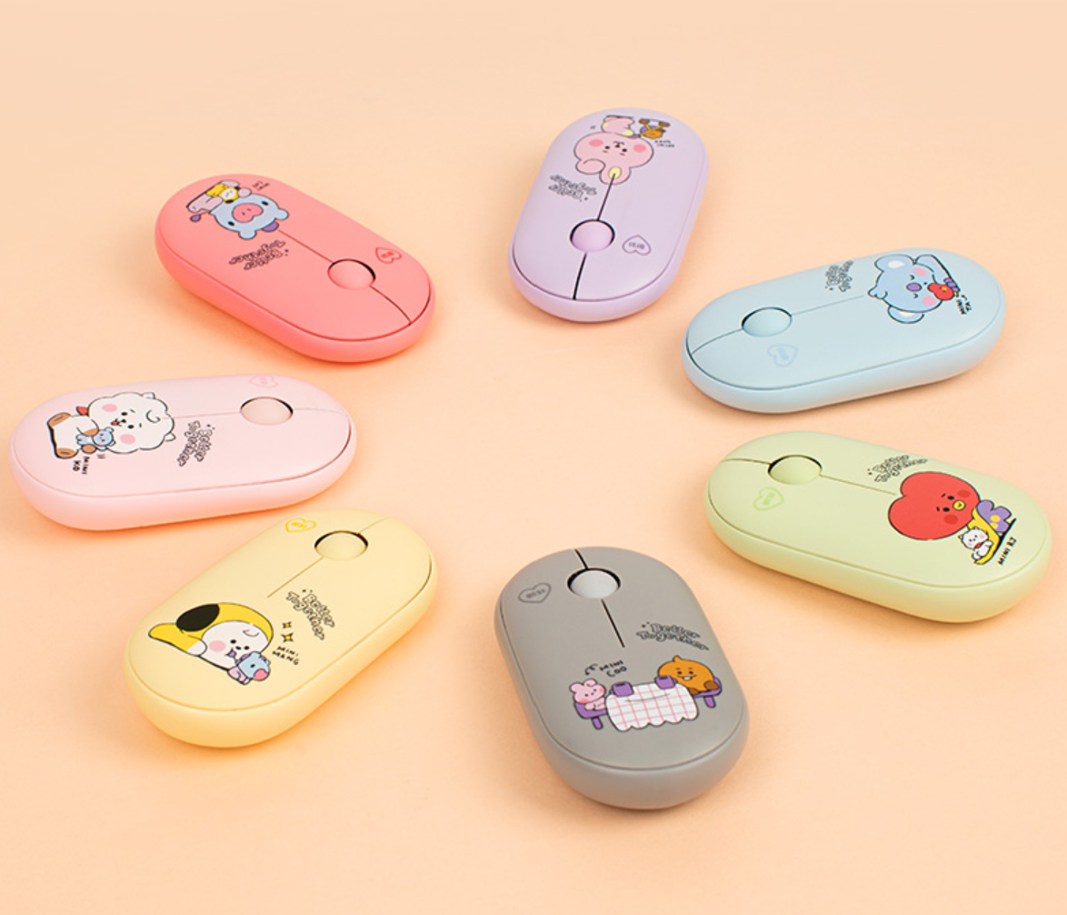 CHUỘT KHÔNG DÂY BT21 BABY VER 3 2021 CHỐNG ỒN KẾT NỐI 2 CÁCH-HÀNG CHÍNH HÃNG