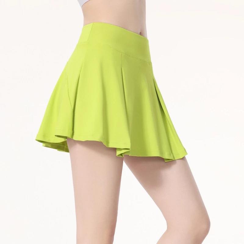 Chân váy ngắn thể thao cho nữ chất liệu nhanh khô, siêu nhẹ màu xanh neon nổi bật