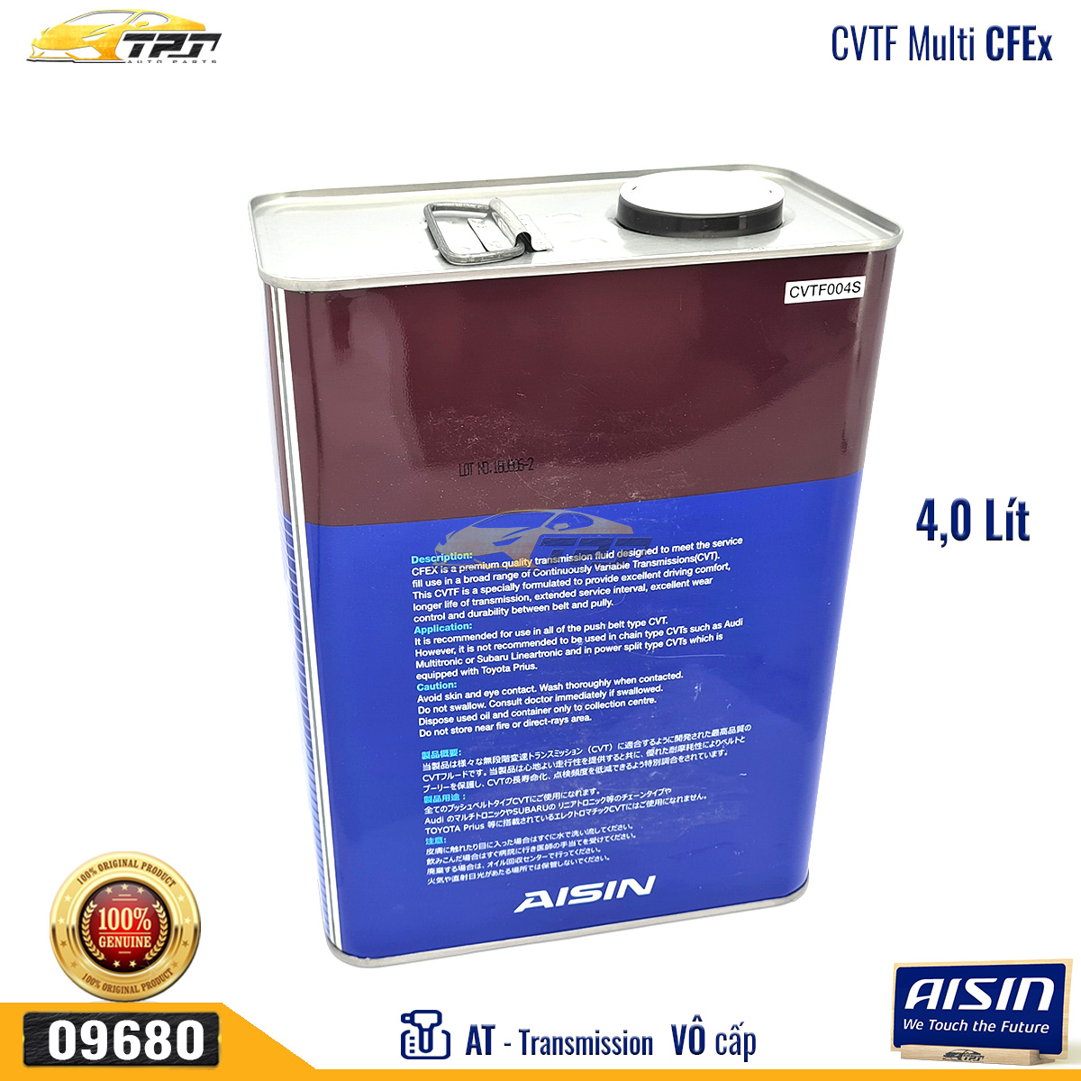 CFEx Nhớt Hộp Số Tự Động Vô Cấp CVTF Multi (4 Lít) AISIN - Japan