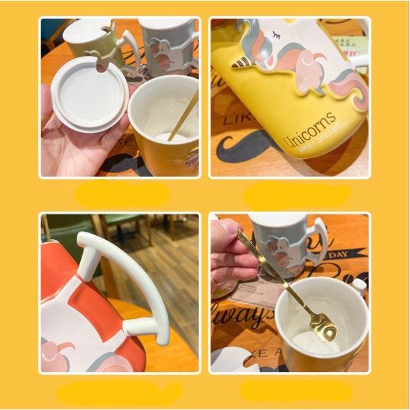Cốc sứ Cua, Kì lân , - Cốc uống nước sò, sao dễ thương - quà tặng văn phòng