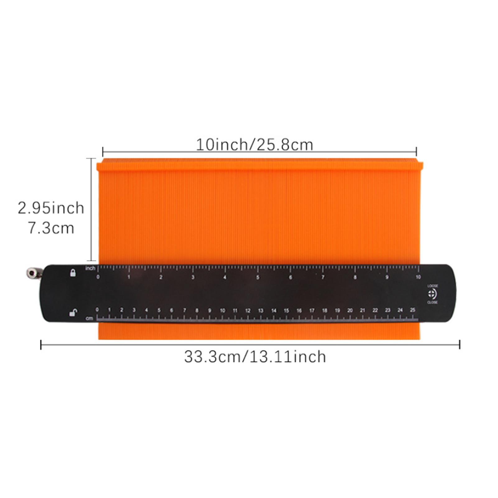 10 Inch Contour Gauge Profile Tool with Metal Lock Original Shape Copy Replicator for Working