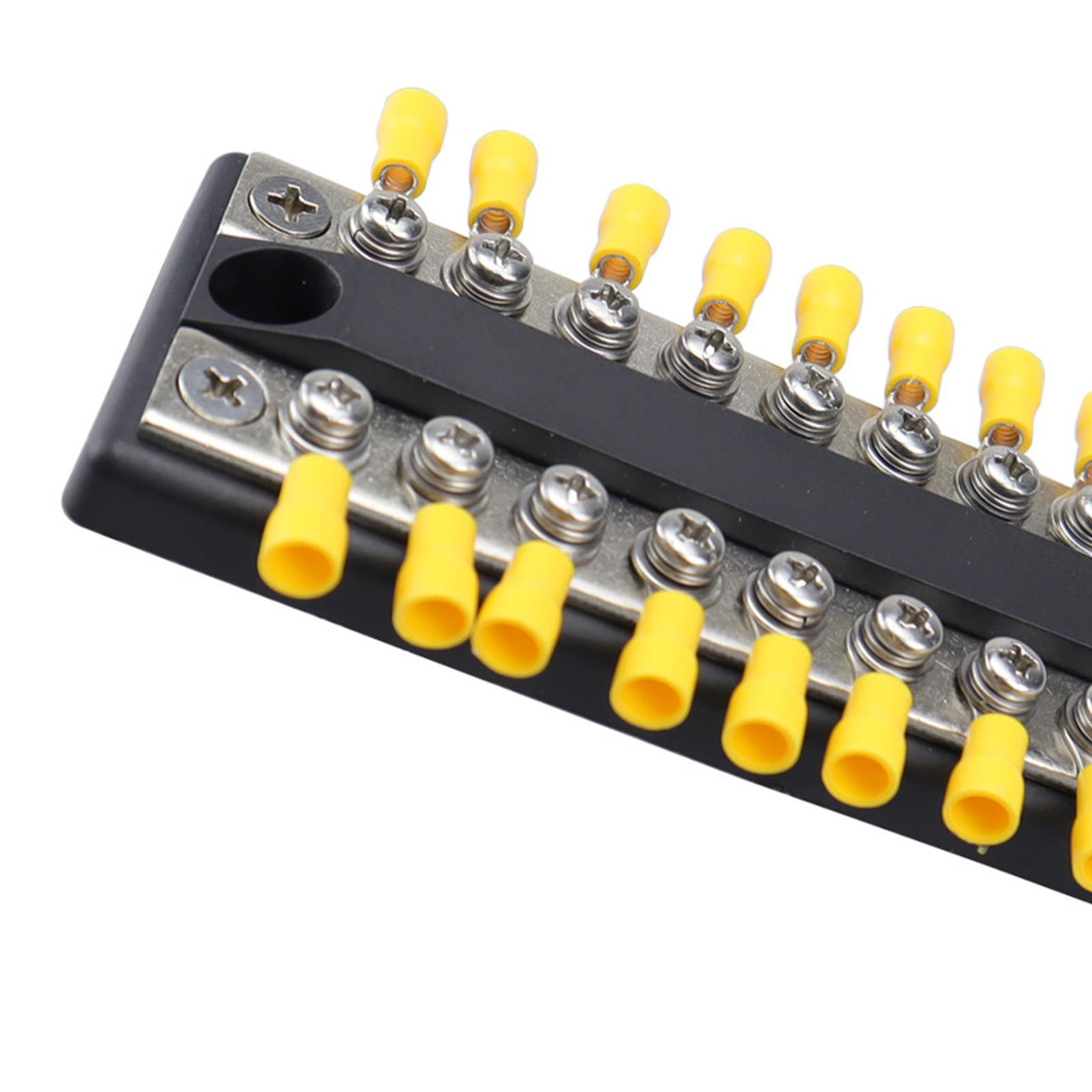 Terminal Block Dual Row Screw Terminal Strip for Vehicles Automotive RV