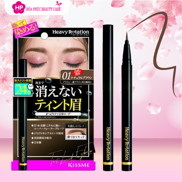 Bút Kẻ Chân Mày Bền Trong 24h Chống Thấm Nét Vẽ Siêu Mịn Kissme Heavy Rotation Tint Liquid Eyebrow