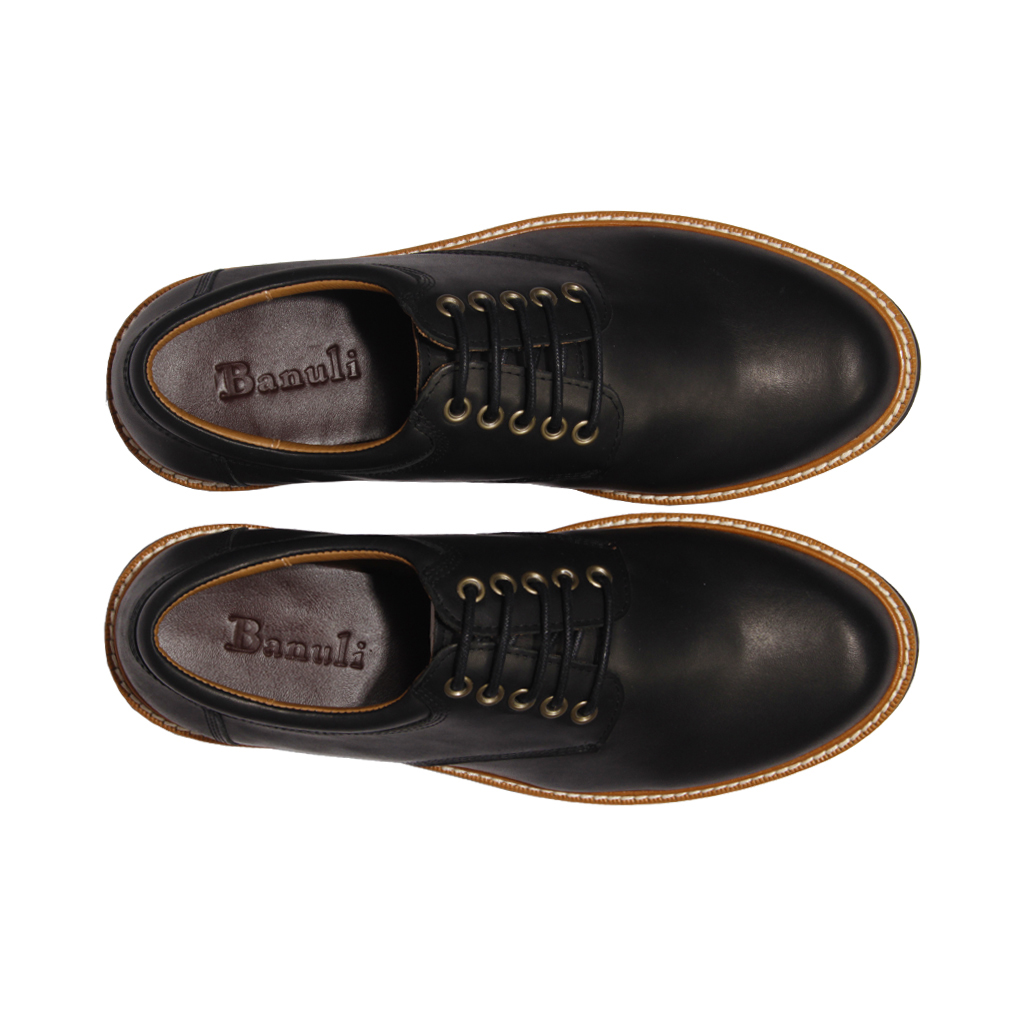 Giày Tây Nam Công Sở Banuli Da Bê Italian Dây Buộc Cap Toe Oxford H1CO1 (Da Veg Itali Mềm Dẻo, Đế Siêu nhẹ, Bảo Hành Trọn Đời)