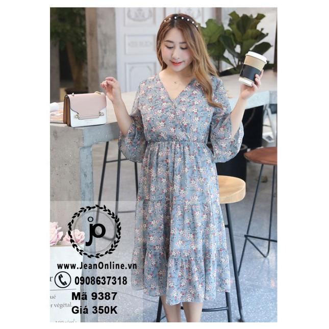 Bigsize Nữ - Đầm Maxi Voan Hoa