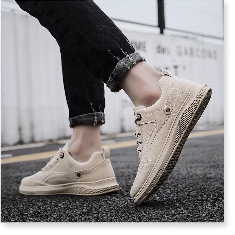Giày Sneaker Nam, Giày Da Nam Thấp Cổ Da Lộn HOT HOT