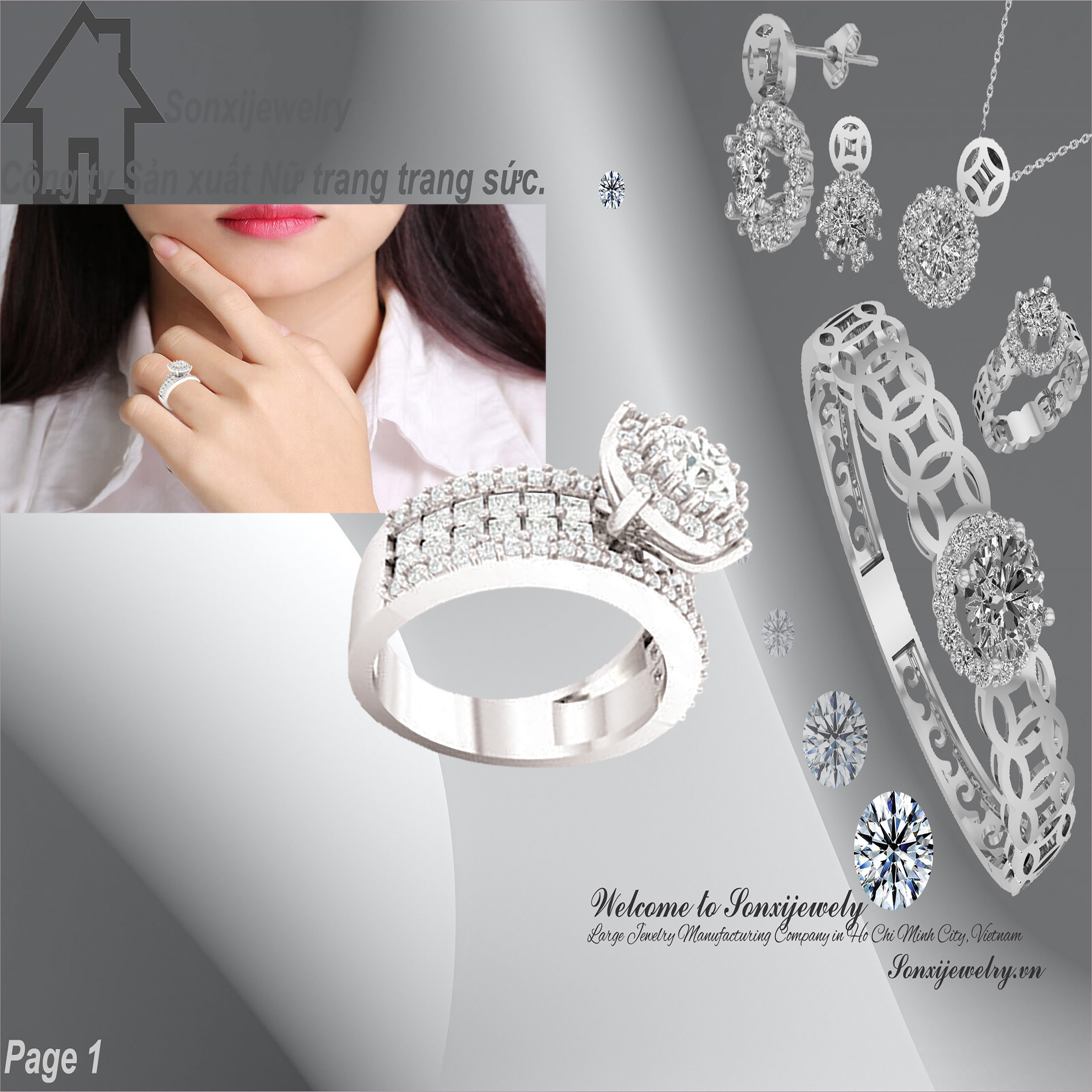 NHẪN NỮ MẠ VÀNG MẪU ĐẸP 1604