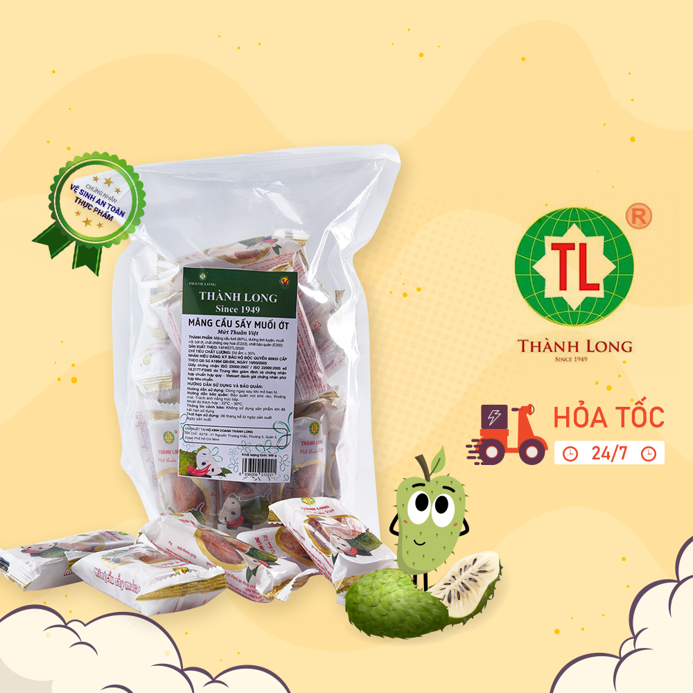 MỨT MÃNG CẦU SẤY MUỐI ỚT THÀNH LONG 500G - VIỆT NAM