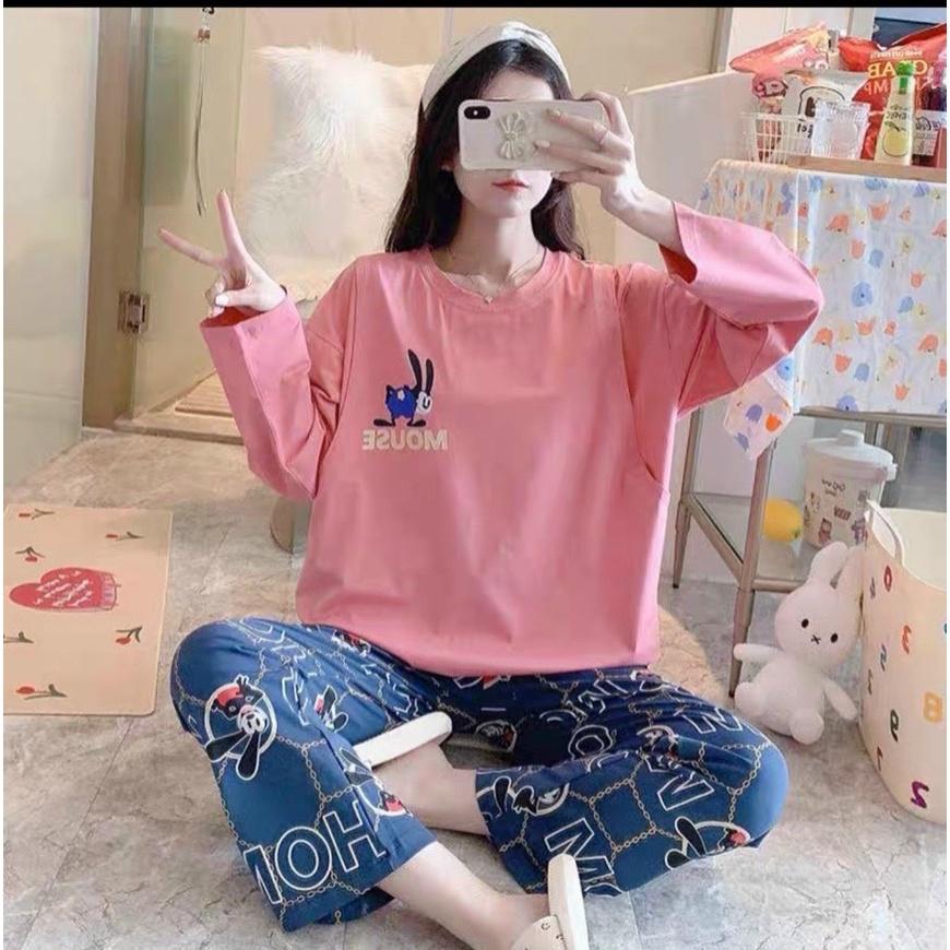 Bộ đồ bầu và sau sinh Thu Đông chất đũi lụa cao cấp mặc nhà và cho con bú cực kỳ xinh
