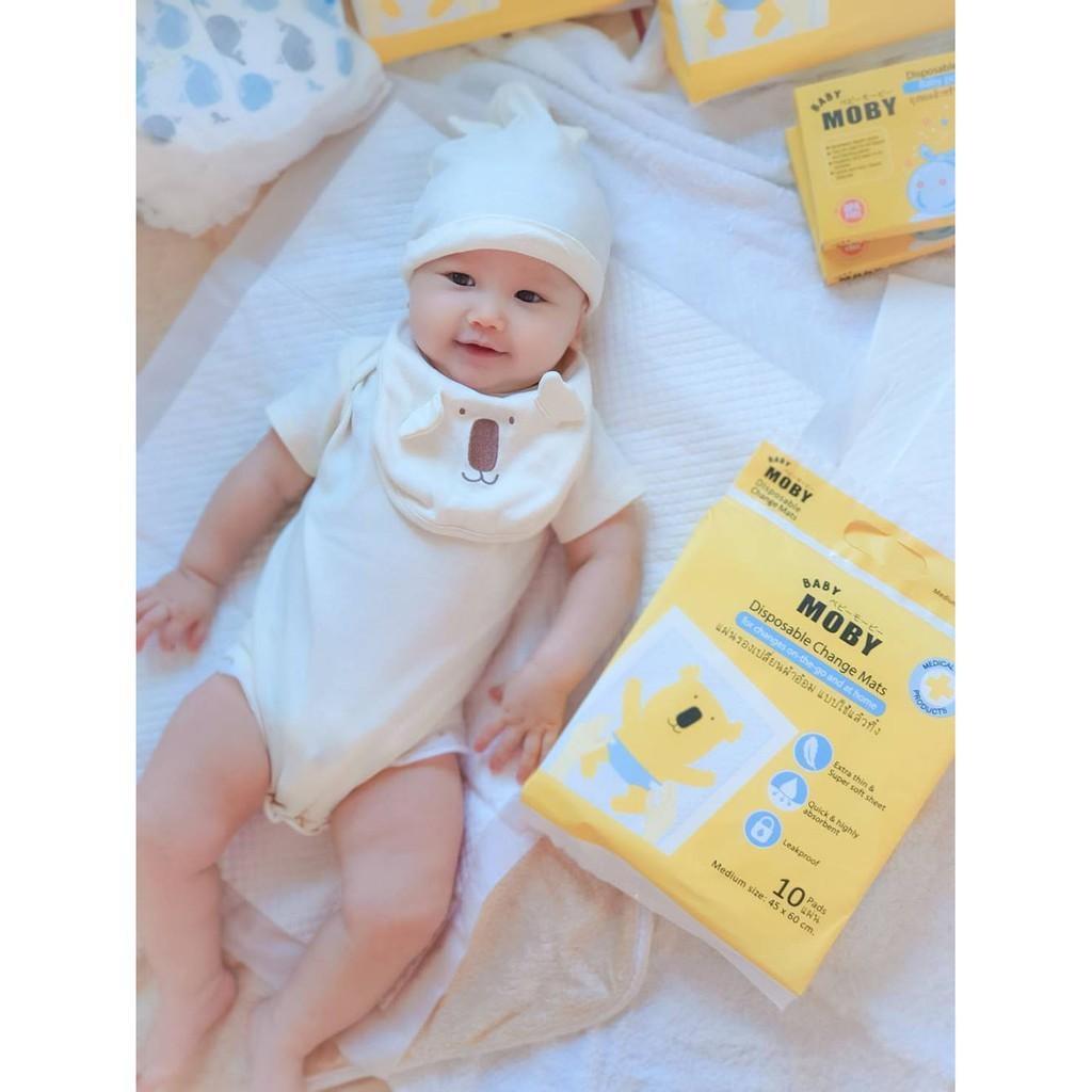 Tấm Lót Chống Thấm Moby Baby ️ Siêu Mềm Mịn Khô Thoáng