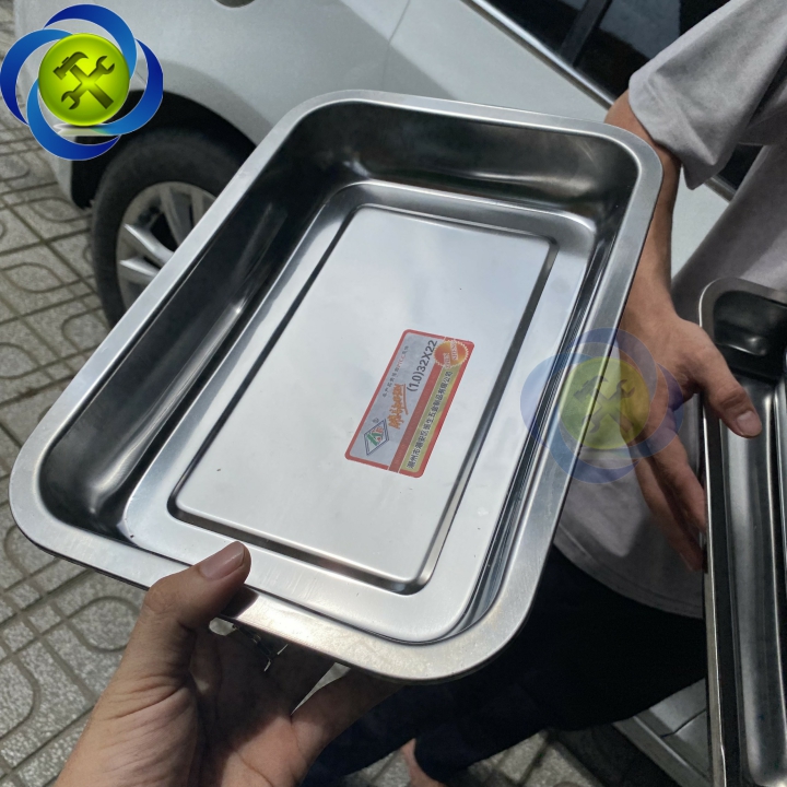 Khay inox kích thước 32x22cm đựng dụng cụ đồ nghề